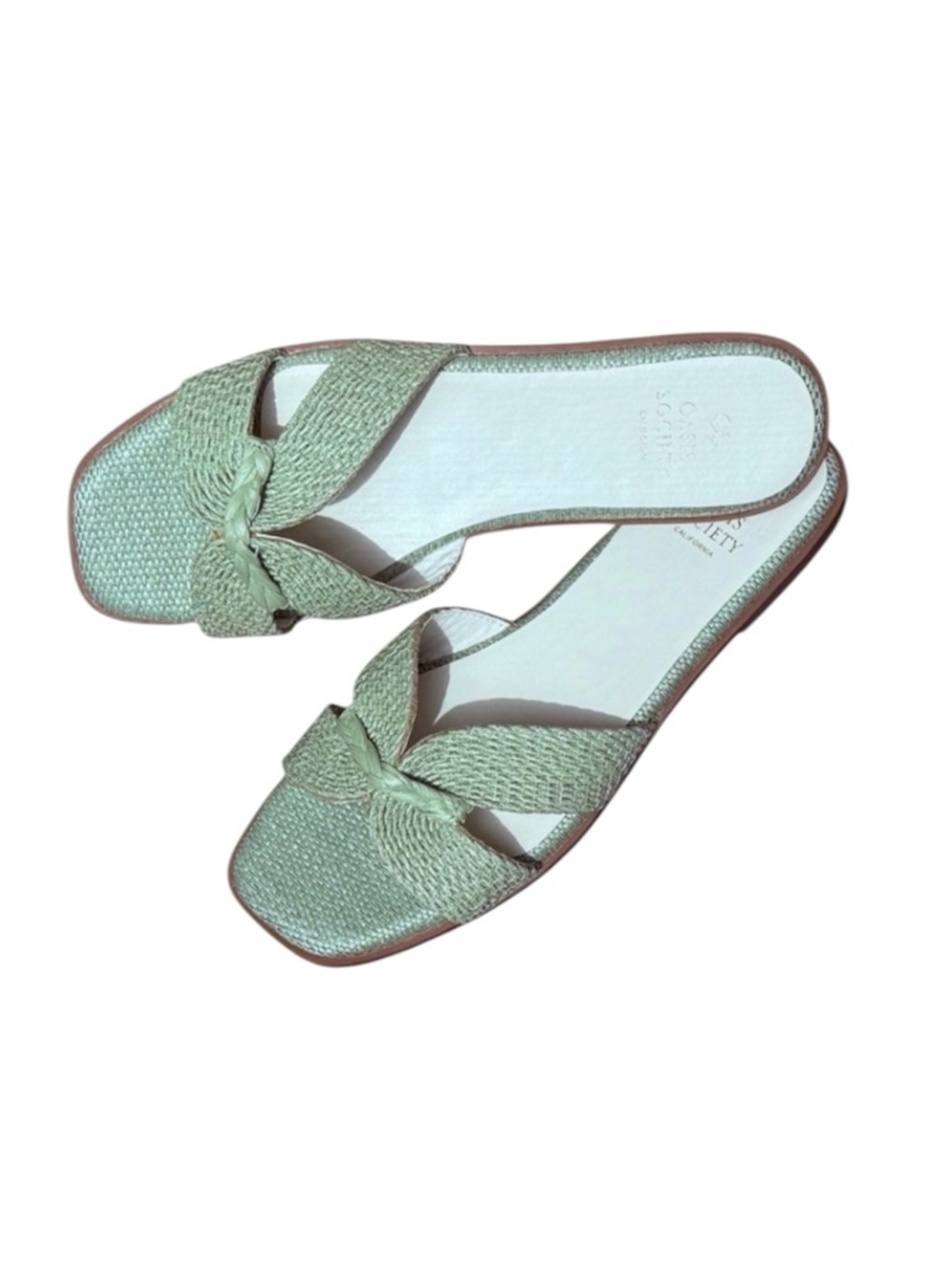 Oasis Society The Fatima Mint Weave Slip On Sandal Size 9 NWOT